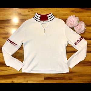 Tommy Hilfiger Womens Sweater Knit Long Sl…